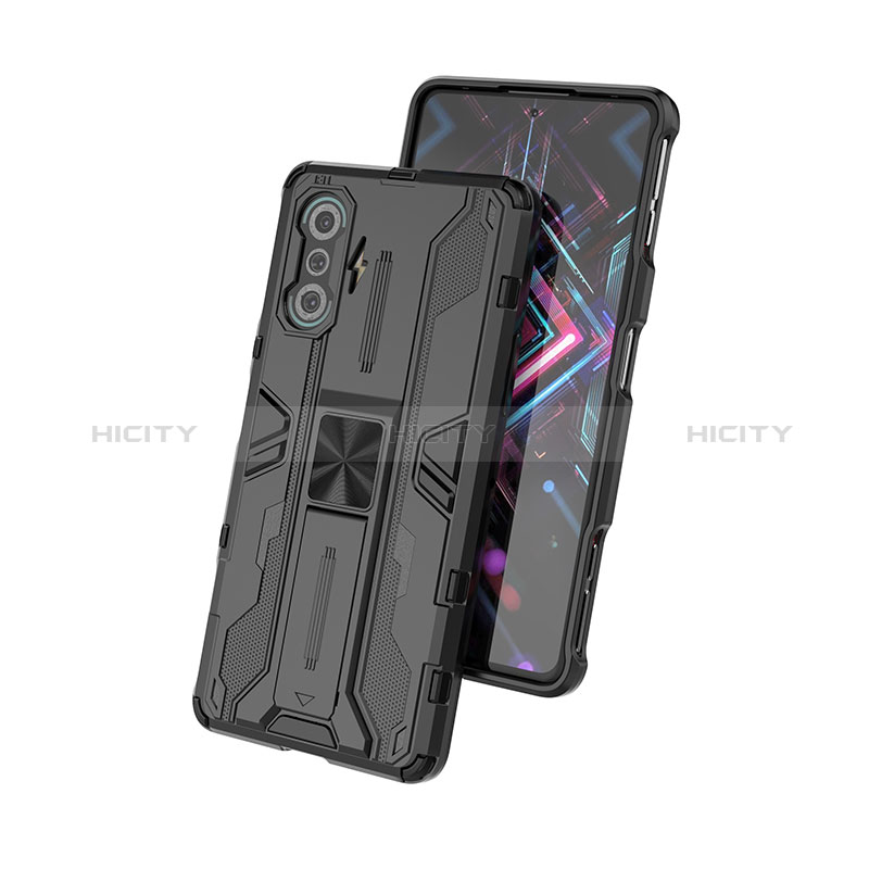 Coque Contour Silicone et Plastique Housse Etui Mat avec Aimant Magnetique Support KC1 pour Xiaomi Poco F3 GT 5G Plus