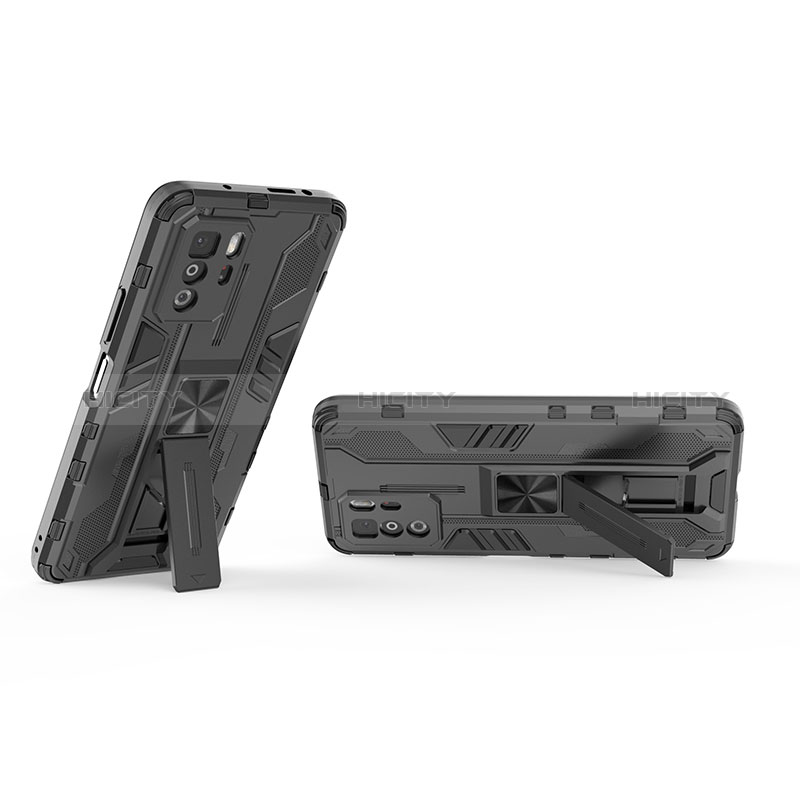 Coque Contour Silicone et Plastique Housse Etui Mat avec Aimant Magnetique Support KC1 pour Xiaomi Poco X3 GT 5G Plus