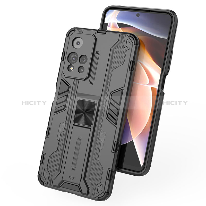 Coque Contour Silicone et Plastique Housse Etui Mat avec Aimant Magnetique Support KC1 pour Xiaomi Poco X4 NFC Plus