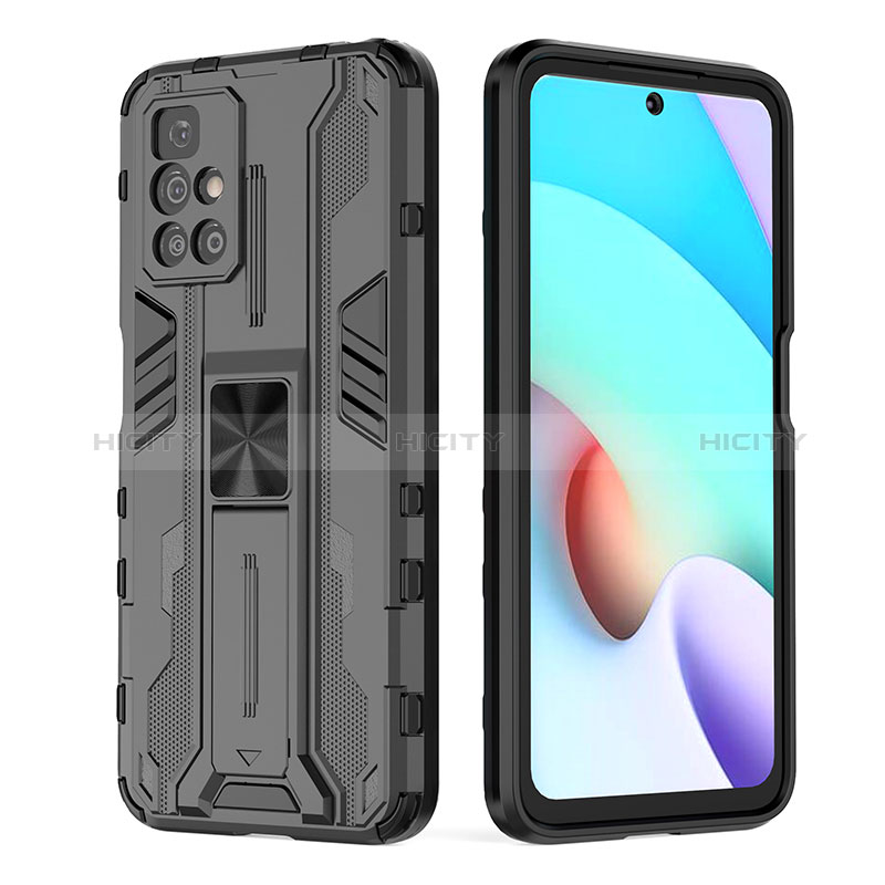 Coque Contour Silicone et Plastique Housse Etui Mat avec Aimant Magnetique Support KC1 pour Xiaomi Redmi 10 (2022) Plus