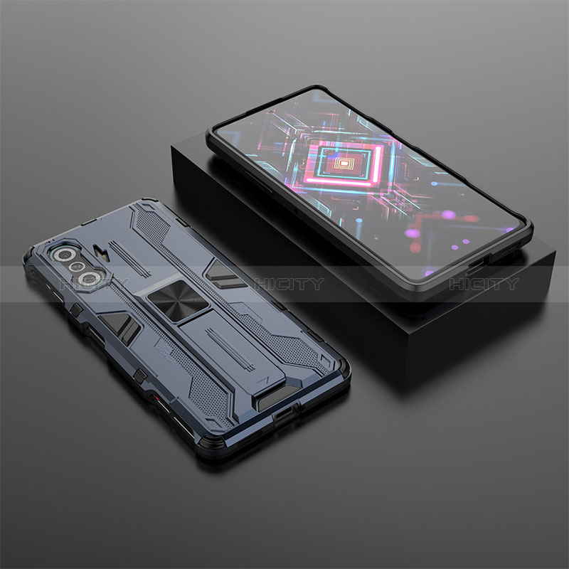 Coque Contour Silicone et Plastique Housse Etui Mat avec Aimant Magnetique Support KC1 pour Xiaomi Redmi K40 Gaming 5G Plus