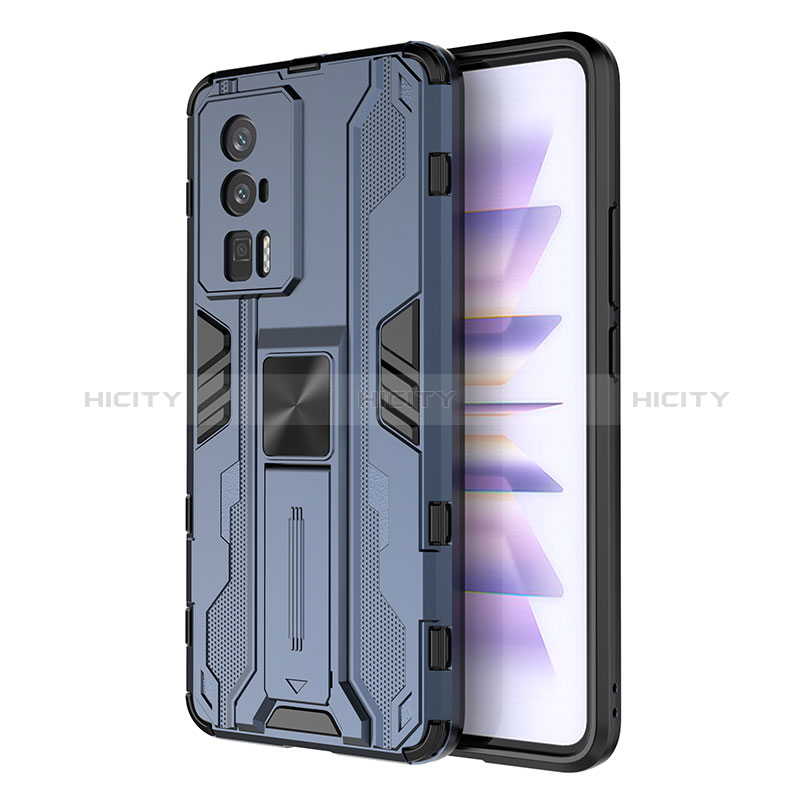 Coque Contour Silicone et Plastique Housse Etui Mat avec Aimant Magnetique Support KC1 pour Xiaomi Redmi K60 Pro 5G Plus