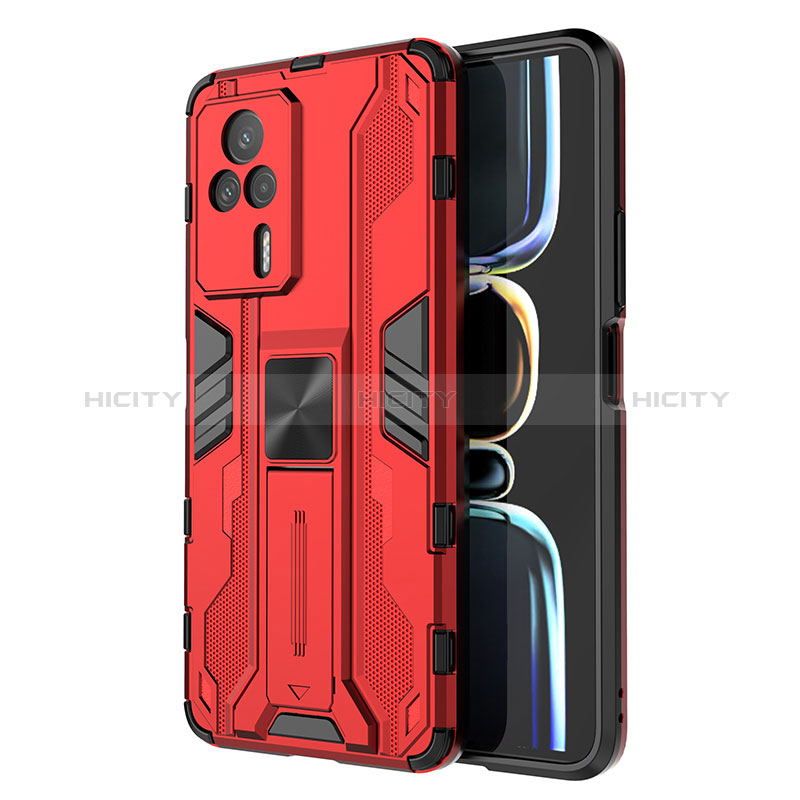 Coque Contour Silicone et Plastique Housse Etui Mat avec Aimant Magnetique Support KC1 pour Xiaomi Redmi K60E 5G Plus