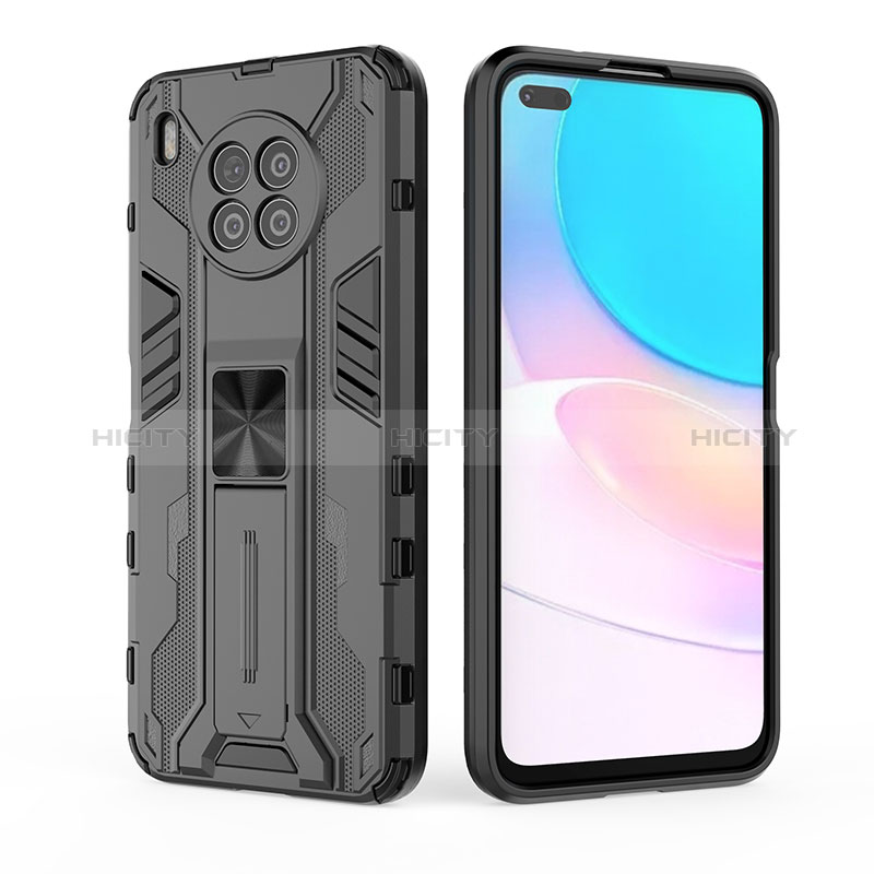 Coque Contour Silicone et Plastique Housse Etui Mat avec Aimant Magnetique Support KC2 pour Huawei Honor 50 Lite Plus