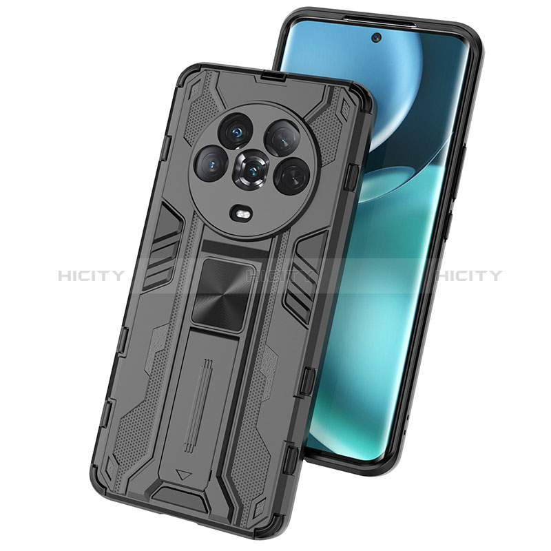 Coque Contour Silicone et Plastique Housse Etui Mat avec Aimant Magnetique Support KC2 pour Huawei Honor Magic4 5G Plus