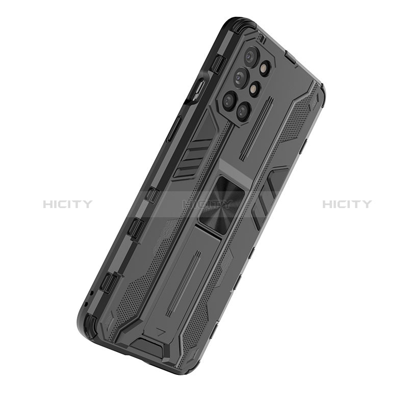 Coque Contour Silicone et Plastique Housse Etui Mat avec Aimant Magnetique Support KC2 pour OnePlus 9R 5G Plus