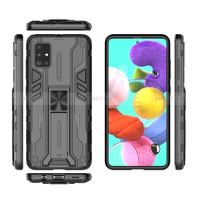 Coque Contour Silicone et Plastique Housse Etui Mat avec Aimant Magnetique Support KC2 pour Samsung Galaxy M40S Plus