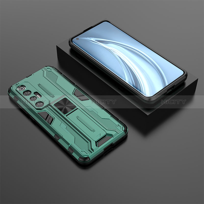 Coque Contour Silicone et Plastique Housse Etui Mat avec Aimant Magnetique Support KC2 pour Xiaomi Mi 10S 5G Plus