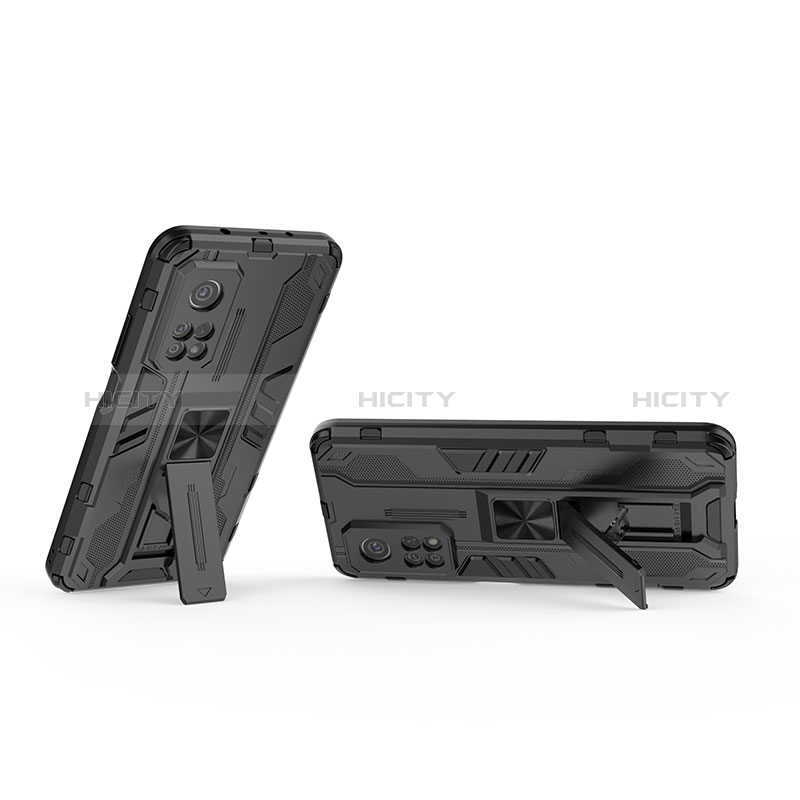 Coque Contour Silicone et Plastique Housse Etui Mat avec Aimant Magnetique Support KC2 pour Xiaomi Mi 10T Pro 5G Plus