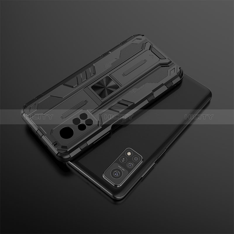 Coque Contour Silicone et Plastique Housse Etui Mat avec Aimant Magnetique Support KC2 pour Xiaomi Mi 10T Pro 5G Plus