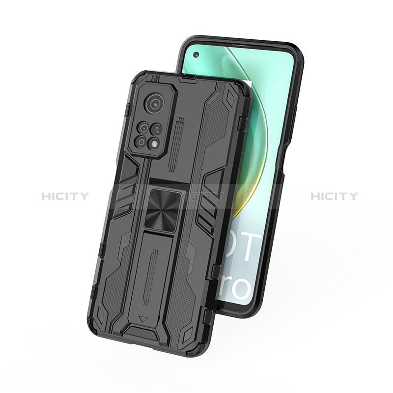 Coque Contour Silicone et Plastique Housse Etui Mat avec Aimant Magnetique Support KC2 pour Xiaomi Mi 10T Pro 5G Plus