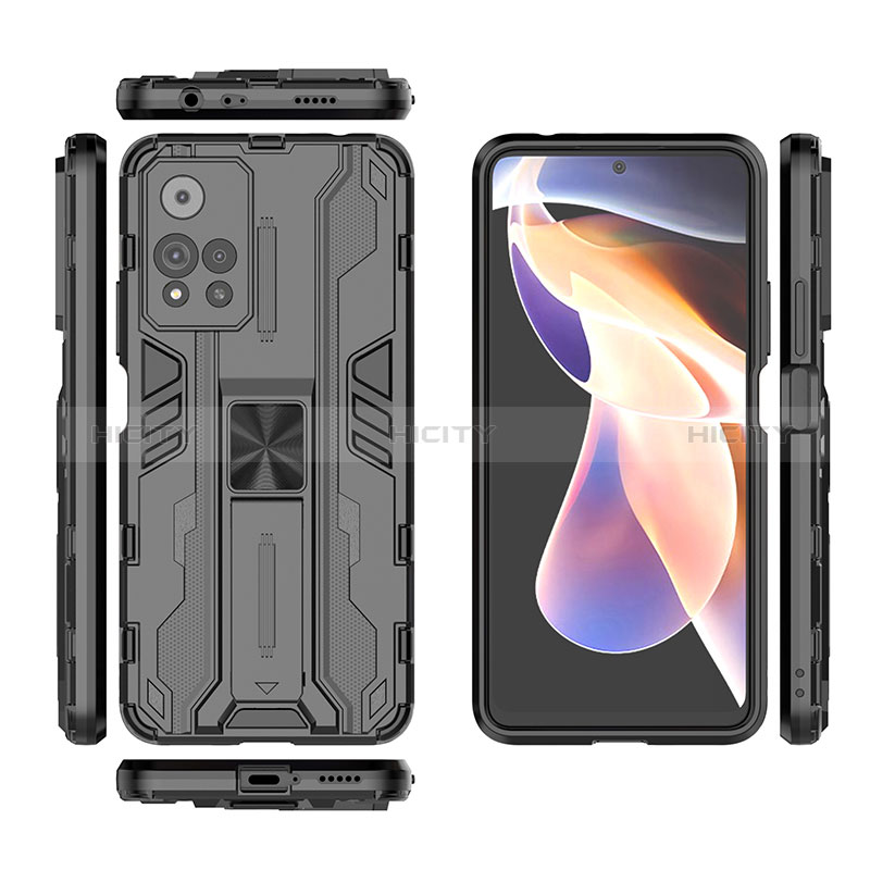 Coque Contour Silicone et Plastique Housse Etui Mat avec Aimant Magnetique Support KC2 pour Xiaomi Mi 11i 5G (2022) Plus