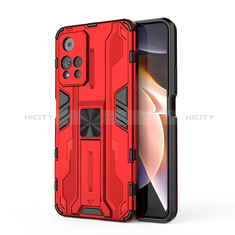 Coque Contour Silicone et Plastique Housse Etui Mat avec Aimant Magnetique Support KC2 pour Xiaomi Mi 11i 5G (2022) Plus