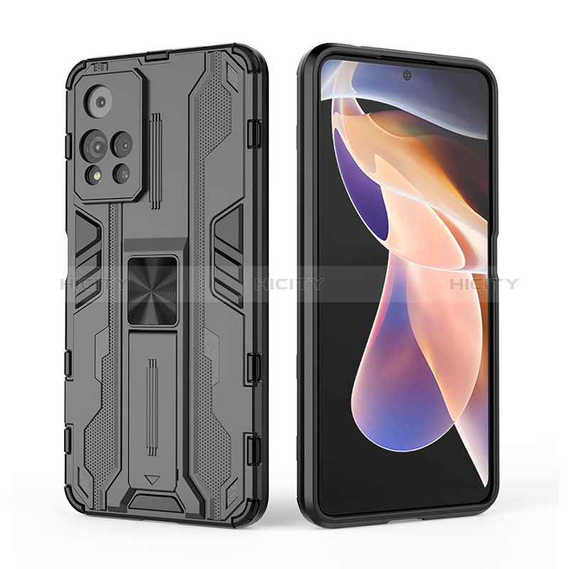 Coque Contour Silicone et Plastique Housse Etui Mat avec Aimant Magnetique Support KC2 pour Xiaomi Mi 11i 5G (2022) Plus