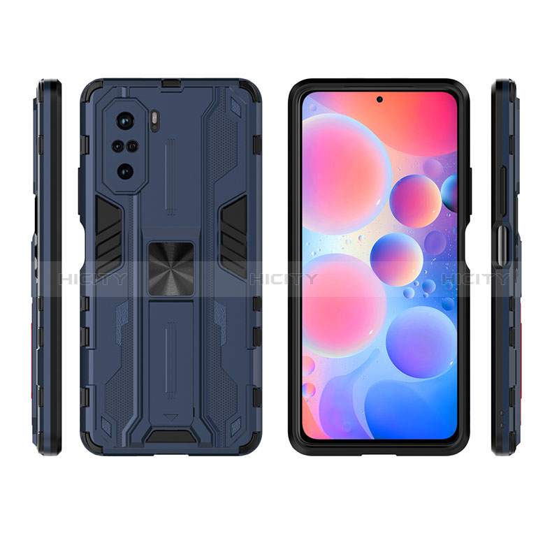 Coque Contour Silicone et Plastique Housse Etui Mat avec Aimant Magnetique Support KC2 pour Xiaomi Mi 11X Pro 5G Plus