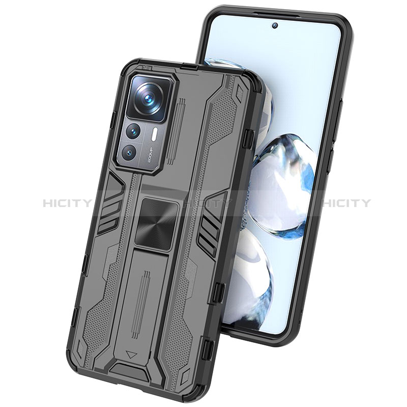 Coque Contour Silicone et Plastique Housse Etui Mat avec Aimant Magnetique Support KC2 pour Xiaomi Mi 12T 5G Plus