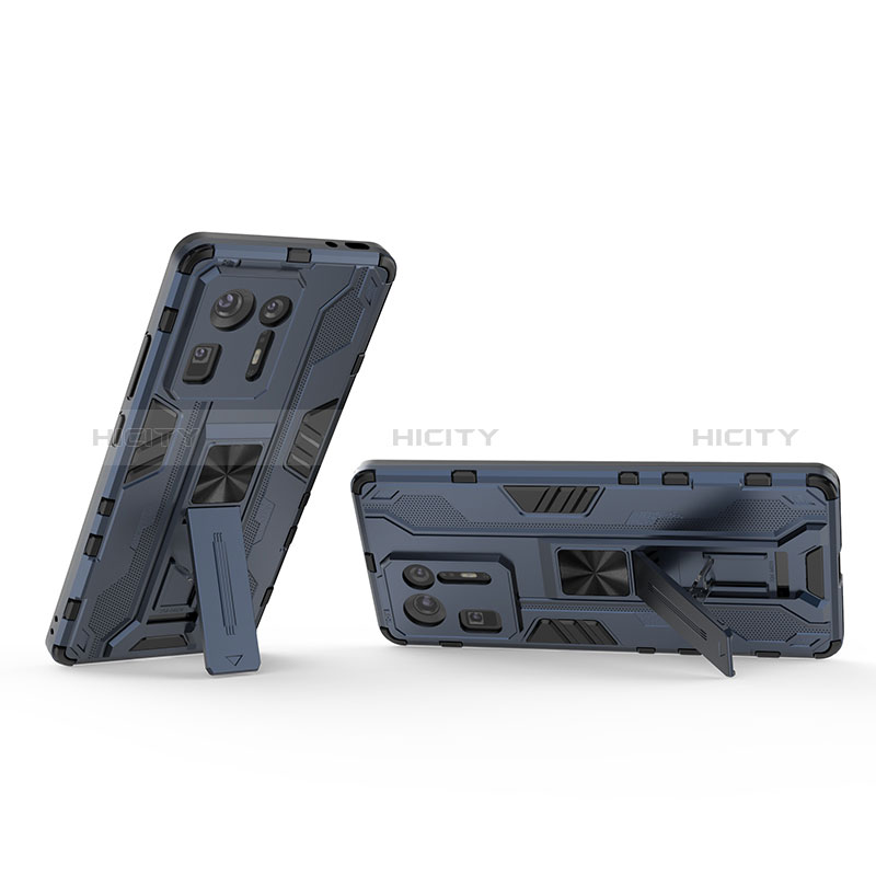 Coque Contour Silicone et Plastique Housse Etui Mat avec Aimant Magnetique Support KC2 pour Xiaomi Mi Mix 4 5G Plus