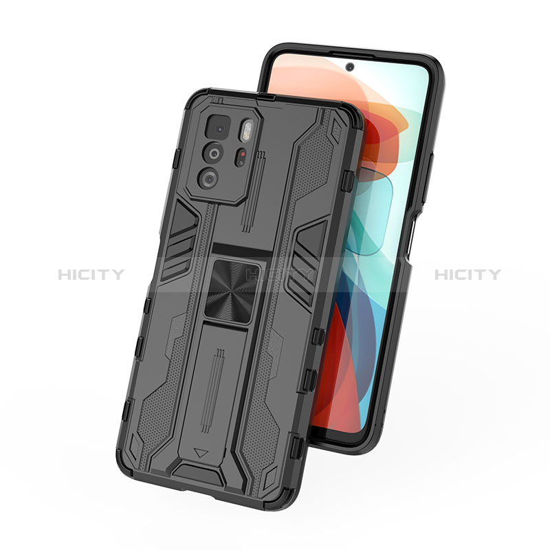 Coque Contour Silicone et Plastique Housse Etui Mat avec Aimant Magnetique Support KC2 pour Xiaomi Poco X3 GT 5G Plus