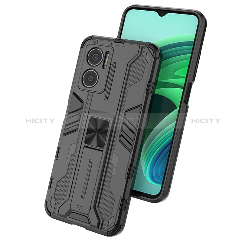 Coque Contour Silicone et Plastique Housse Etui Mat avec Aimant Magnetique Support KC2 pour Xiaomi Redmi 10 Prime Plus 5G Plus