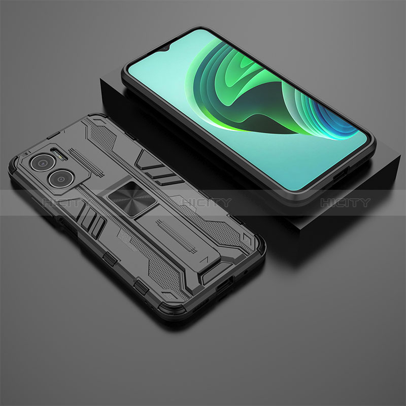 Coque Contour Silicone et Plastique Housse Etui Mat avec Aimant Magnetique Support KC2 pour Xiaomi Redmi 10 Prime Plus 5G Plus