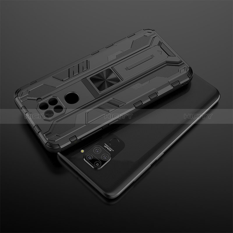 Coque Contour Silicone et Plastique Housse Etui Mat avec Aimant Magnetique Support KC2 pour Xiaomi Redmi 10X 4G Plus