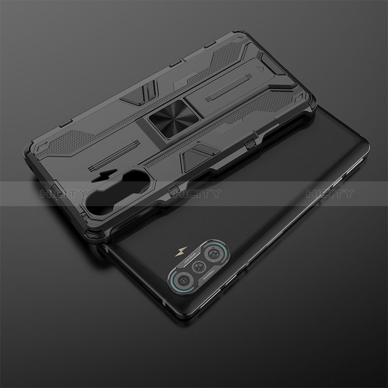 Coque Contour Silicone et Plastique Housse Etui Mat avec Aimant Magnetique Support KC2 pour Xiaomi Redmi K40 Gaming 5G Plus