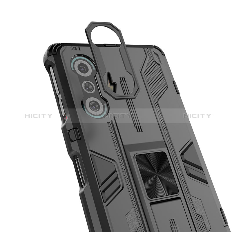 Coque Contour Silicone et Plastique Housse Etui Mat avec Aimant Magnetique Support KC2 pour Xiaomi Redmi K40 Gaming 5G Plus