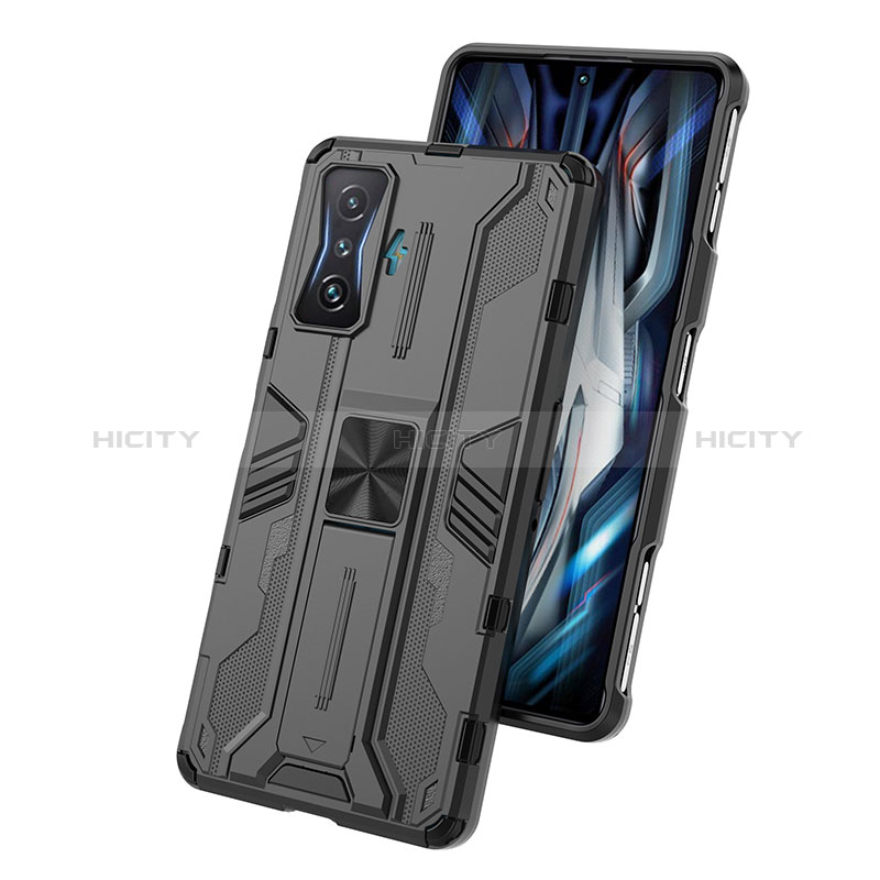 Coque Contour Silicone et Plastique Housse Etui Mat avec Aimant Magnetique Support KC2 pour Xiaomi Redmi K50 Gaming 5G Plus