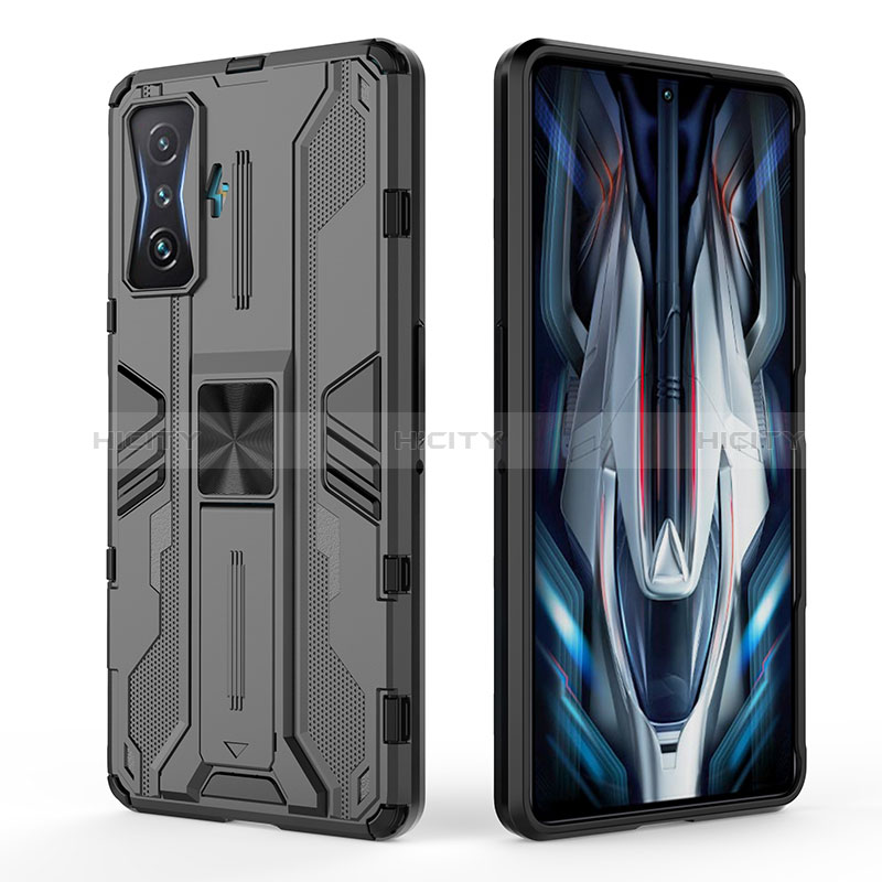 Coque Contour Silicone et Plastique Housse Etui Mat avec Aimant Magnetique Support KC2 pour Xiaomi Redmi K50 Gaming AMG F1 5G Plus