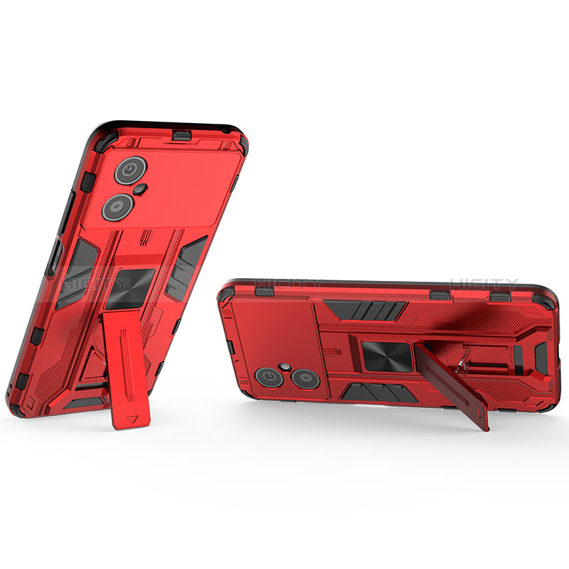 Coque Contour Silicone et Plastique Housse Etui Mat avec Aimant Magnetique Support KC2 pour Xiaomi Redmi Note 11R 5G Plus