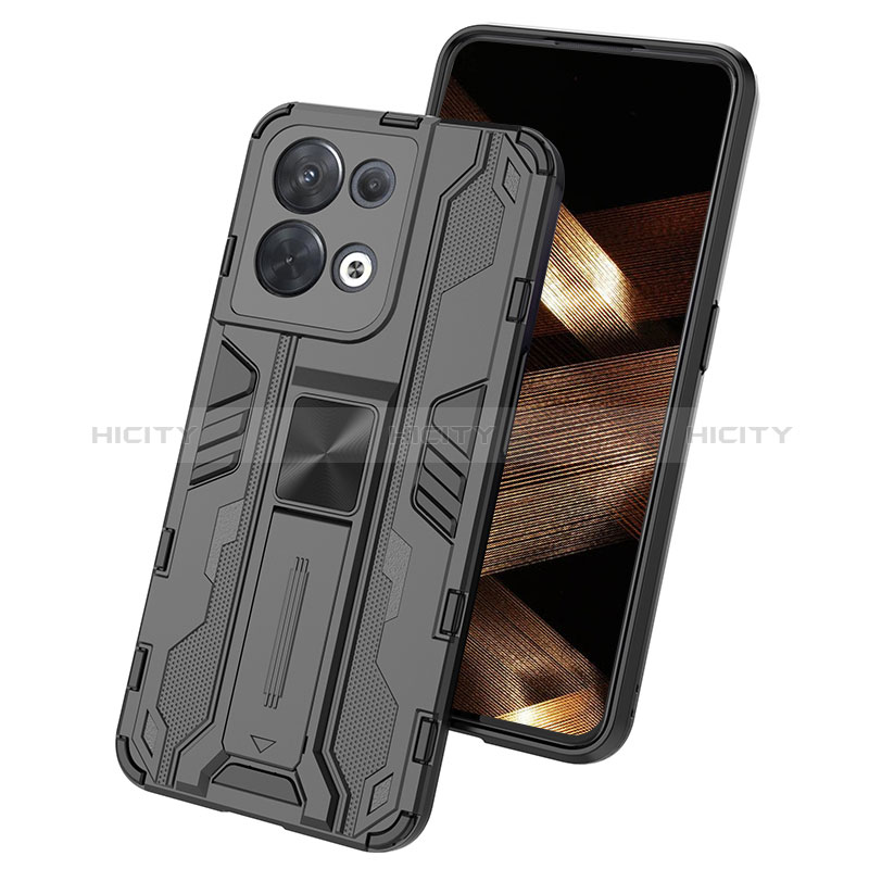 Coque Contour Silicone et Plastique Housse Etui Mat avec Aimant Magnetique Support KC2 pour Xiaomi Redmi Note 13 5G Plus