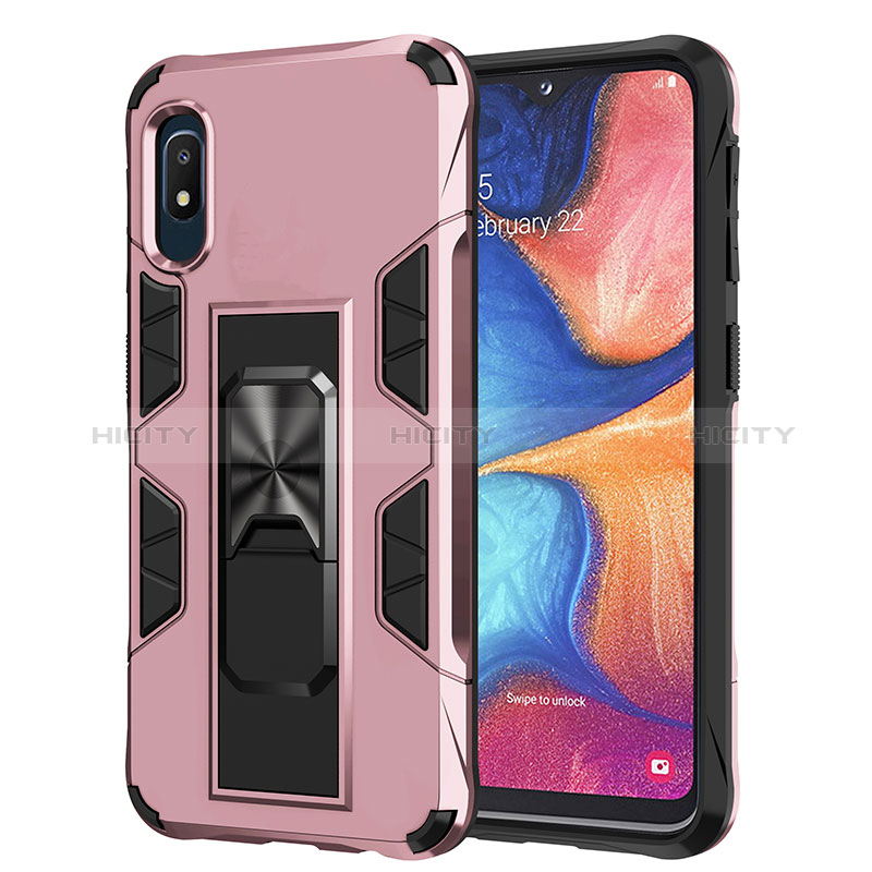 Coque Contour Silicone et Plastique Housse Etui Mat avec Aimant Magnetique Support MQ1 pour Samsung Galaxy A10e Plus