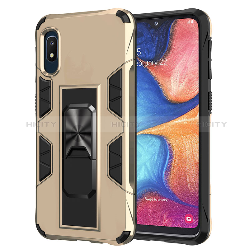 Coque Contour Silicone et Plastique Housse Etui Mat avec Aimant Magnetique Support MQ1 pour Samsung Galaxy A10e Plus