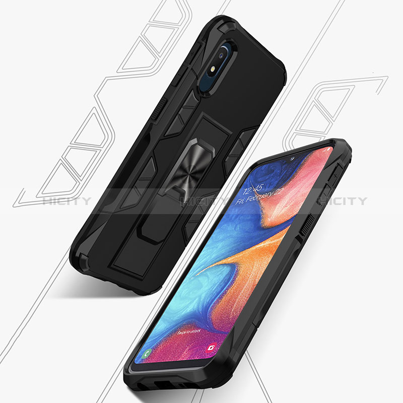 Coque Contour Silicone et Plastique Housse Etui Mat avec Aimant Magnetique Support MQ1 pour Samsung Galaxy A10e Plus