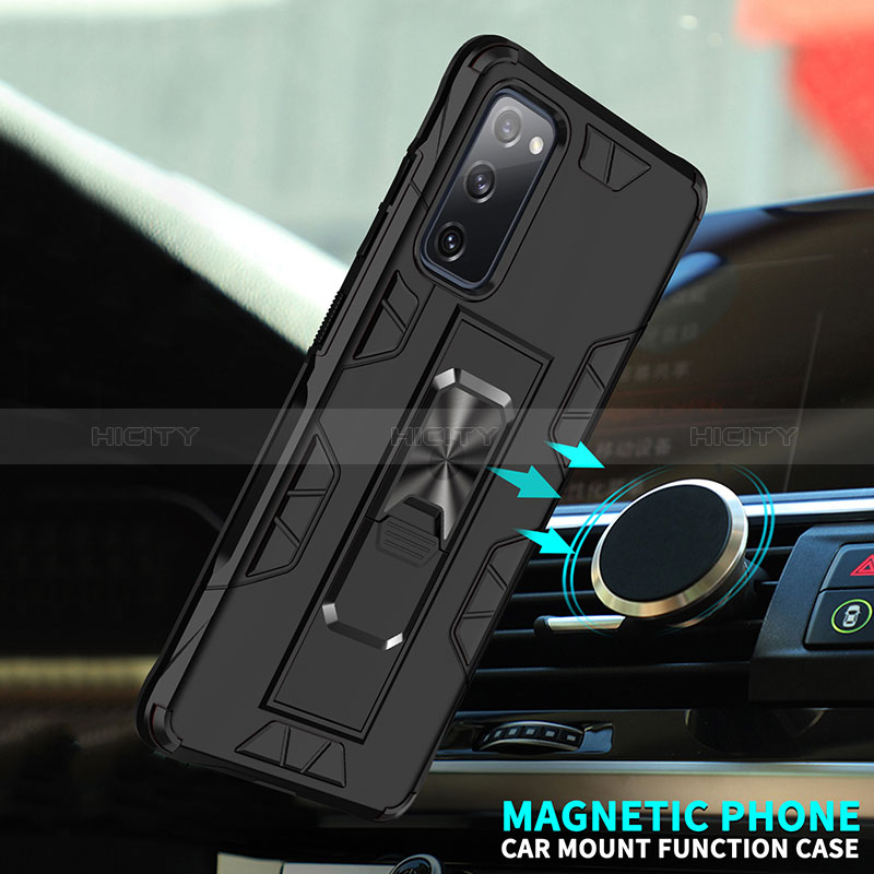 Coque Contour Silicone et Plastique Housse Etui Mat avec Aimant Magnetique Support MQ1 pour Samsung Galaxy S20 FE 4G Plus