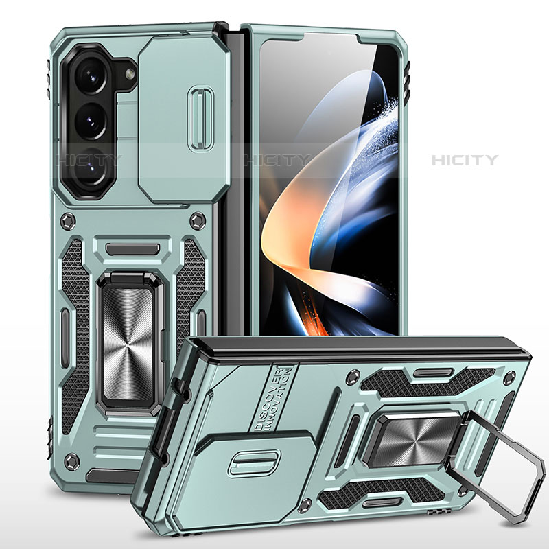 Coque Contour Silicone et Plastique Housse Etui Mat avec Aimant Magnetique Support MQ1 pour Samsung Galaxy Z Fold5 5G Plus