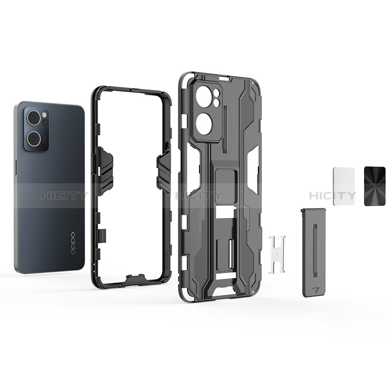 Coque Contour Silicone et Plastique Housse Etui Mat avec Aimant Magnetique Support pour OnePlus Nord CE 2 5G Plus