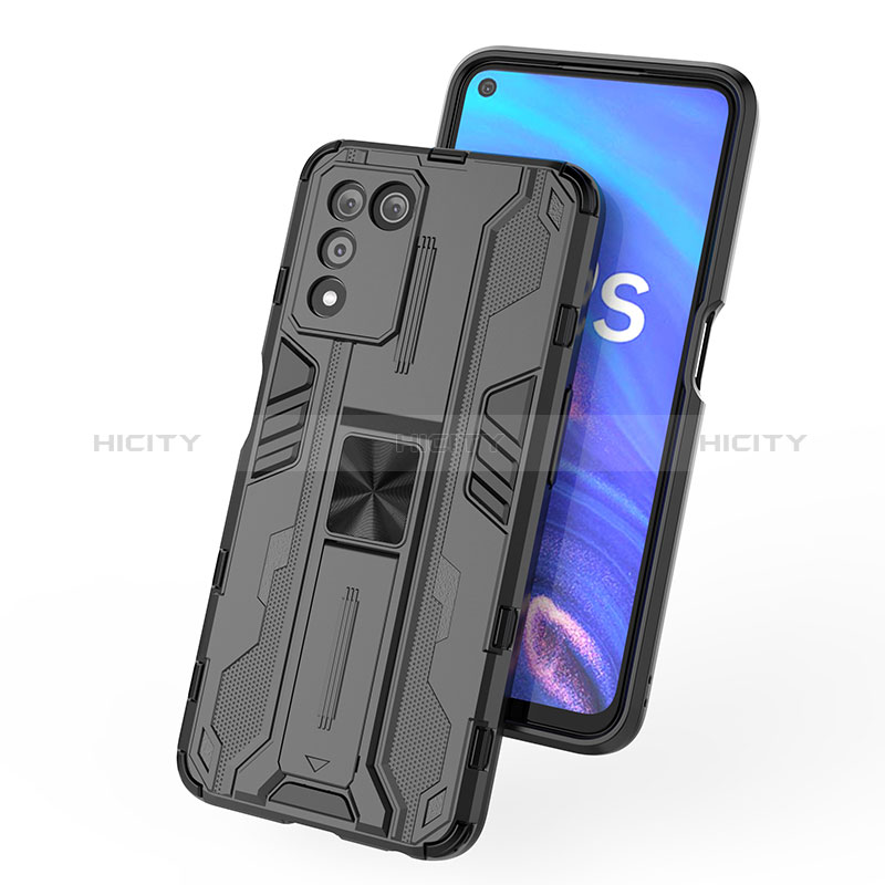 Coque Contour Silicone et Plastique Housse Etui Mat avec Aimant Magnetique Support pour Oppo K9S 5G Plus