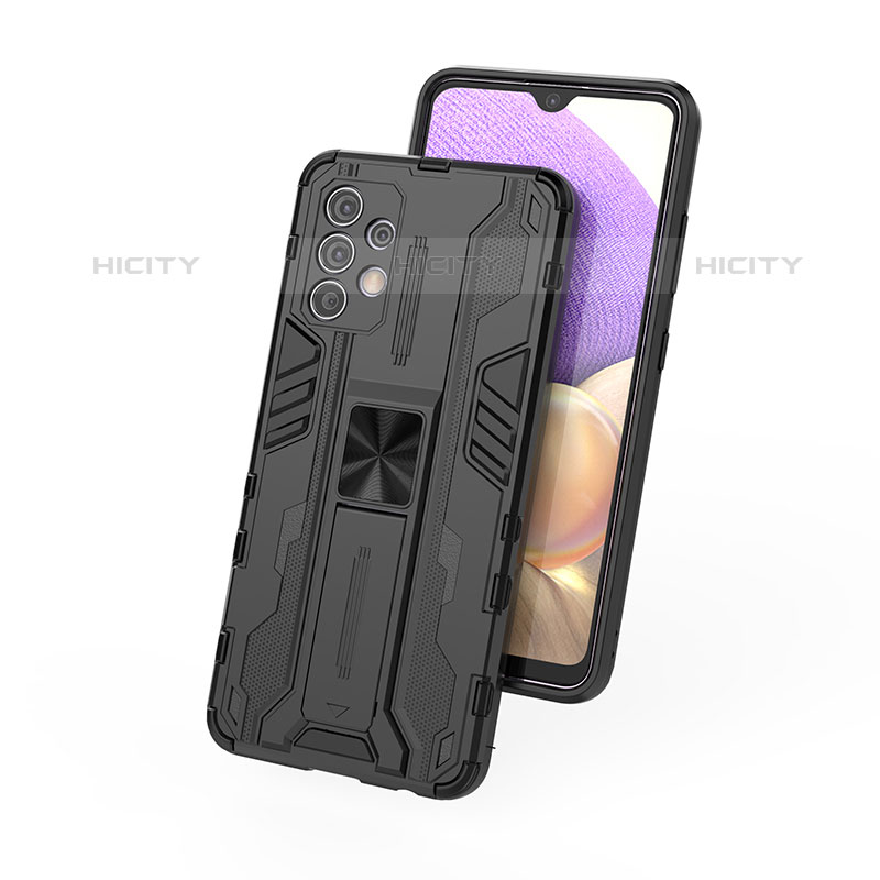 Coque Contour Silicone et Plastique Housse Etui Mat avec Aimant Magnetique Support pour Samsung Galaxy M32 5G Plus