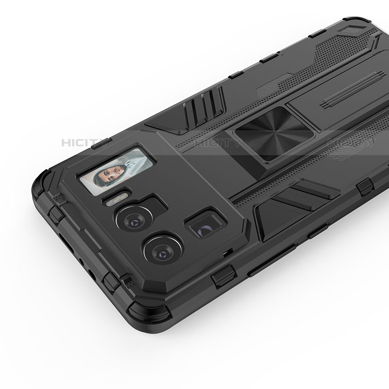 Coque Contour Silicone et Plastique Housse Etui Mat avec Aimant Magnetique Support pour Xiaomi Mi 11 Ultra 5G Plus