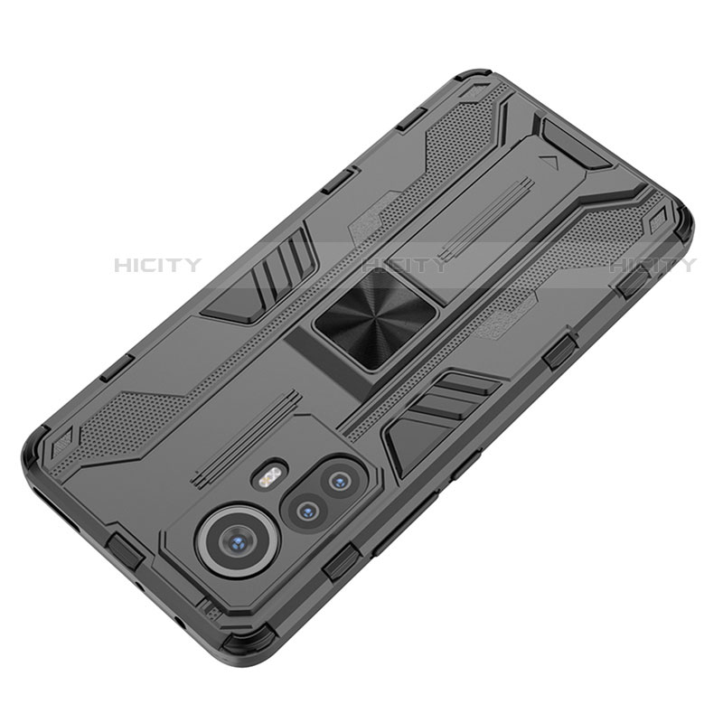 Coque Contour Silicone et Plastique Housse Etui Mat avec Aimant Magnetique Support pour Xiaomi Mi 12 Lite 5G Plus