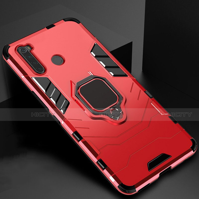 Coque Contour Silicone et Plastique Housse Etui Mat avec Aimant Magnetique Support pour Xiaomi Redmi Note 8 Plus