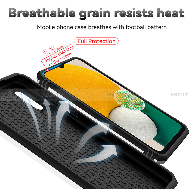 Coque Contour Silicone et Plastique Housse Etui Mat avec Aimant Magnetique Support QW2 pour Samsung Galaxy A02 Plus