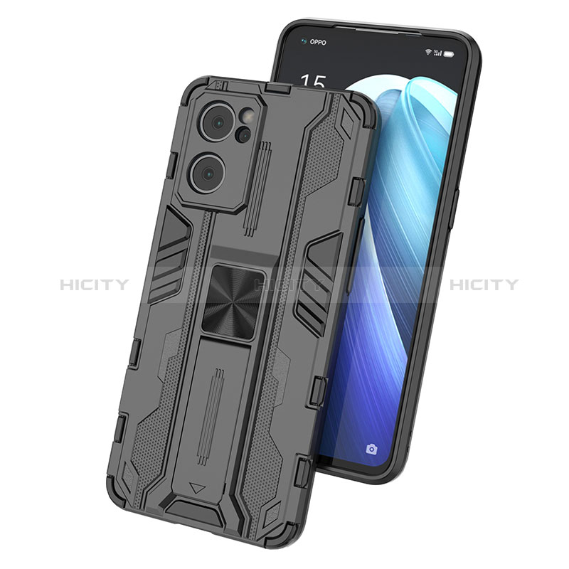 Coque Contour Silicone et Plastique Housse Etui Mat avec Aimant Magnetique Support T01 pour OnePlus Nord CE 2 5G Plus