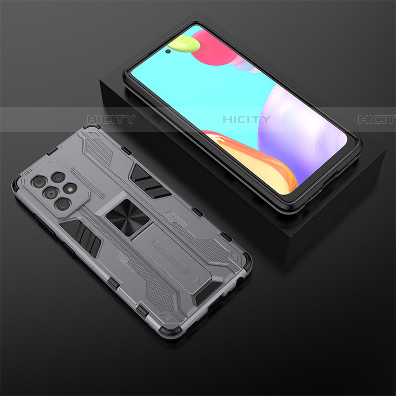 Coque Contour Silicone et Plastique Housse Etui Mat avec Aimant Magnetique Support T02 pour Samsung Galaxy A52 4G Plus