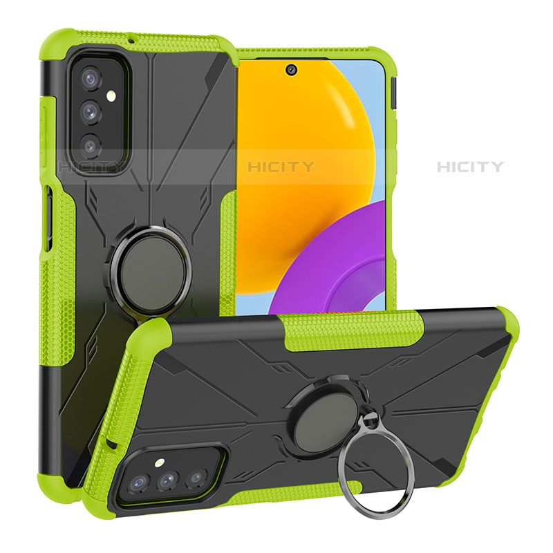 Coque Contour Silicone et Plastique Housse Etui Mat avec Magnetique Support Bague Anneau J01X pour Samsung Galaxy M52 5G Plus