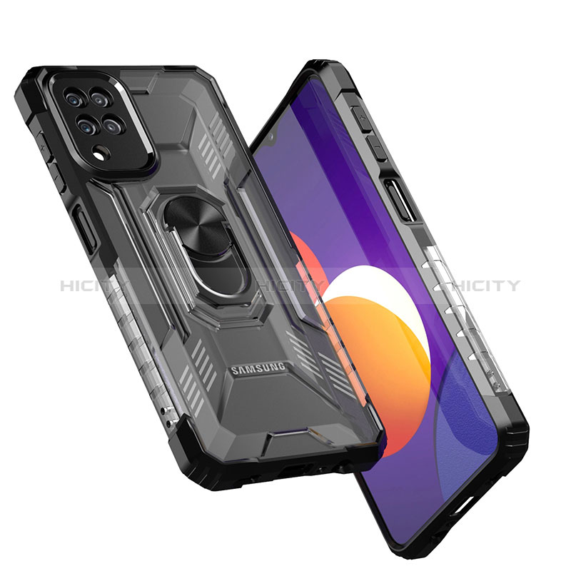 Coque Contour Silicone et Plastique Housse Etui Mat avec Magnetique Support Bague Anneau J02S pour Samsung Galaxy A12 5G Plus