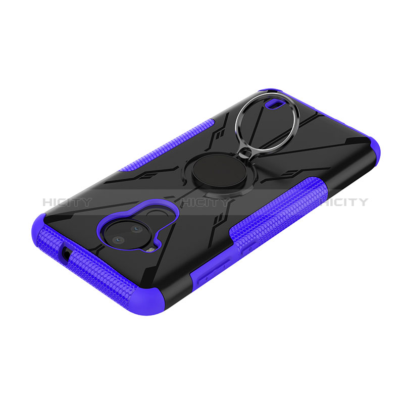 Coque Contour Silicone et Plastique Housse Etui Mat avec Magnetique Support Bague Anneau JX1 pour Nokia C30 Plus