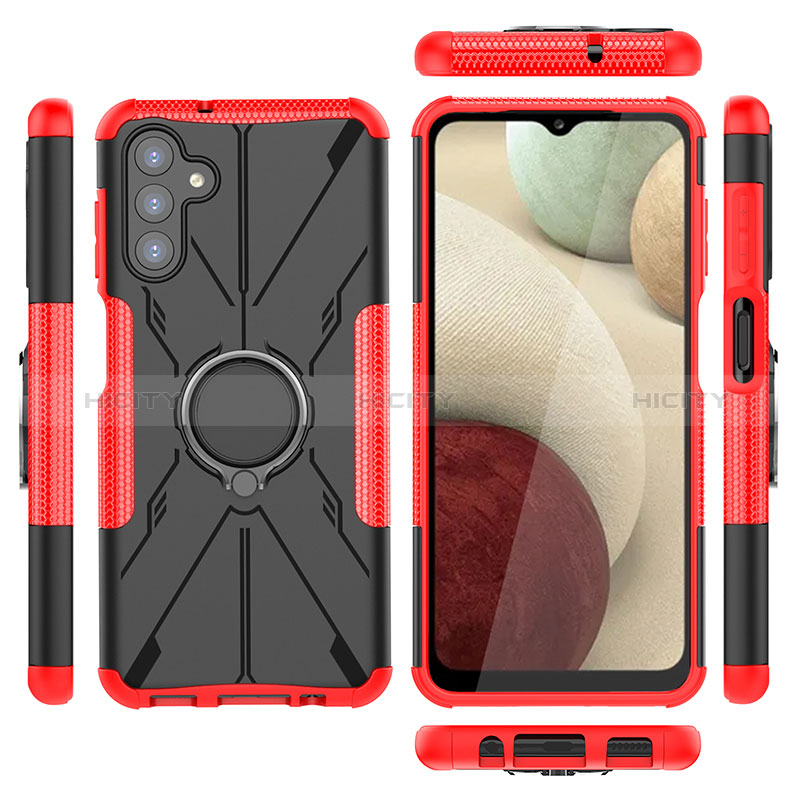 Coque Contour Silicone et Plastique Housse Etui Mat avec Magnetique Support Bague Anneau JX1 pour Samsung Galaxy A04s Plus