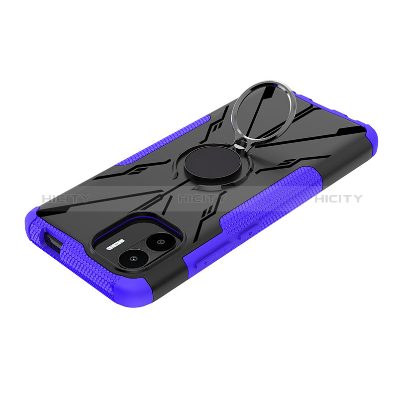 Coque Contour Silicone et Plastique Housse Etui Mat avec Magnetique Support Bague Anneau JX1 pour Xiaomi Poco C50 Plus